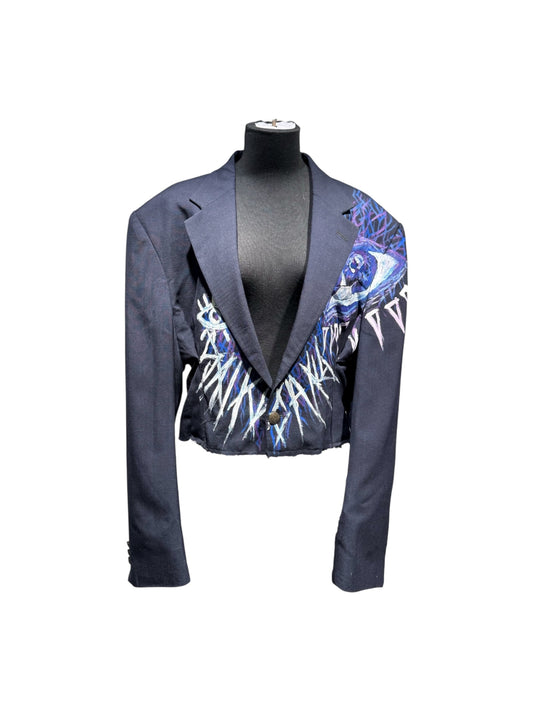 再倖築 I.Ⅱ Hand-Painted Cropped Jacket