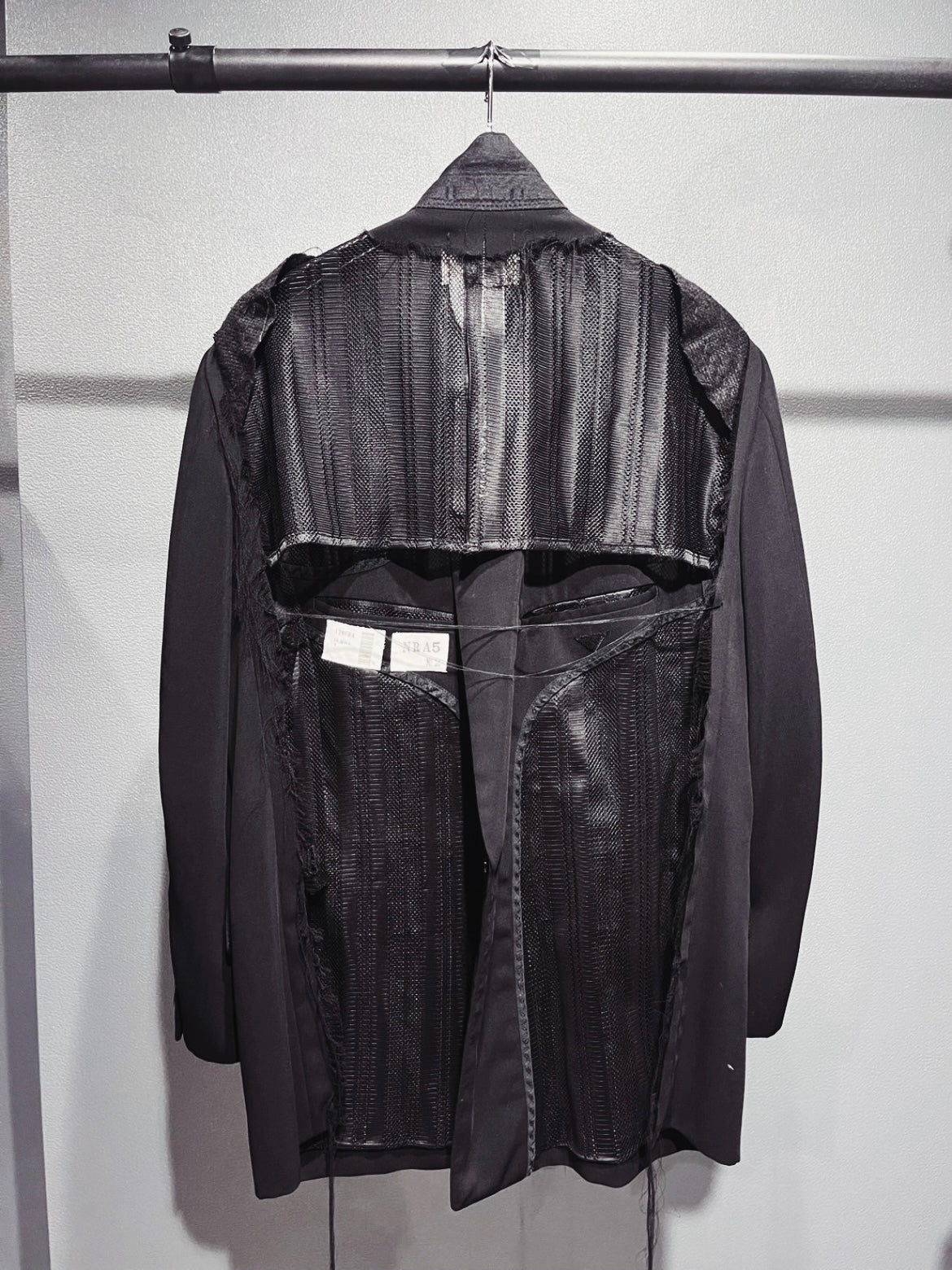 SAIKOUCHIKU Stand-Collar Single-Breasted Black Jacket