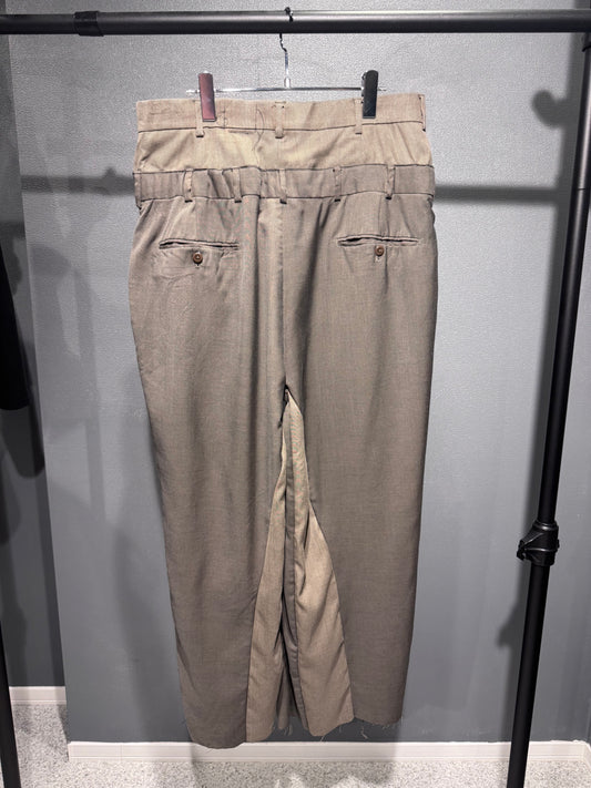 SAIKOUCHIKU double beige パンツ